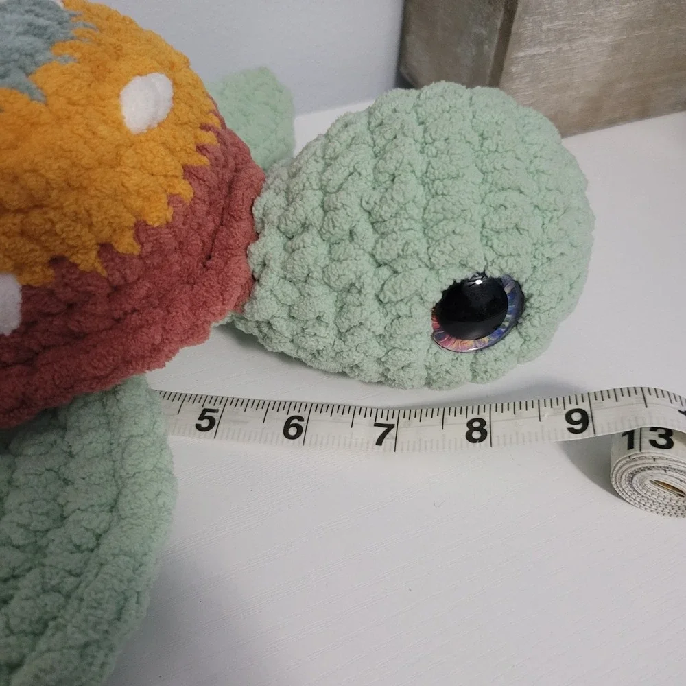 Crochet Sea Turtle Sunflower ,‎ Handmade With Love Cute Gift Animal Turtle